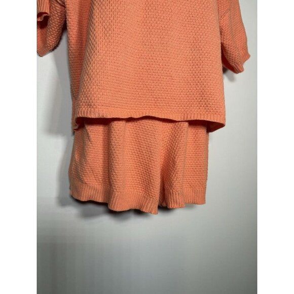 Sincerely Jules Knit Lounge Set Shorts Orange Size Large Cottagecore Lagenlook - Picture 4 of 10